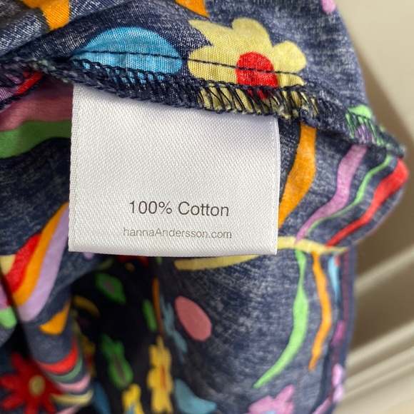 Hanna Andersson sundress, fun, colorful print with ribbon detail, size 120 (6-7) - Picture 4 of 5